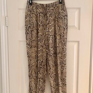 Zara snakeskin pants